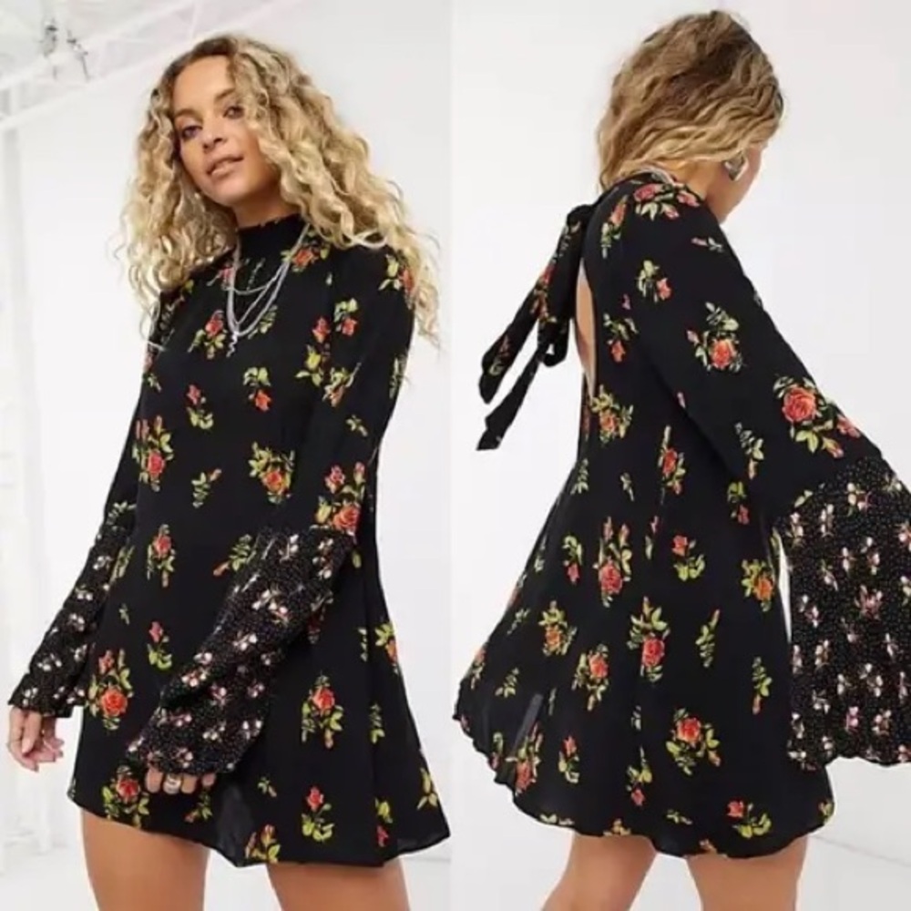 NWOT Free People Tate Tunic Floral Dress M
